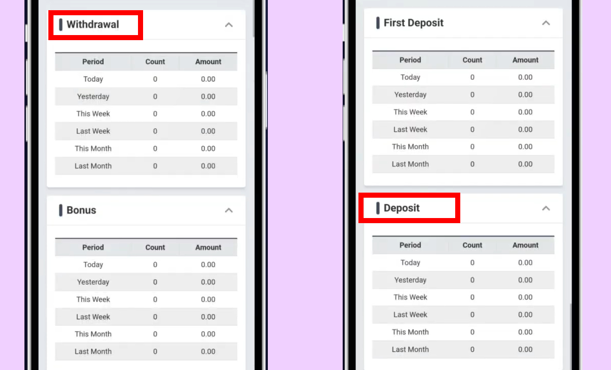 Tracking MCW Affiliate Player Deposits and Withdrawals